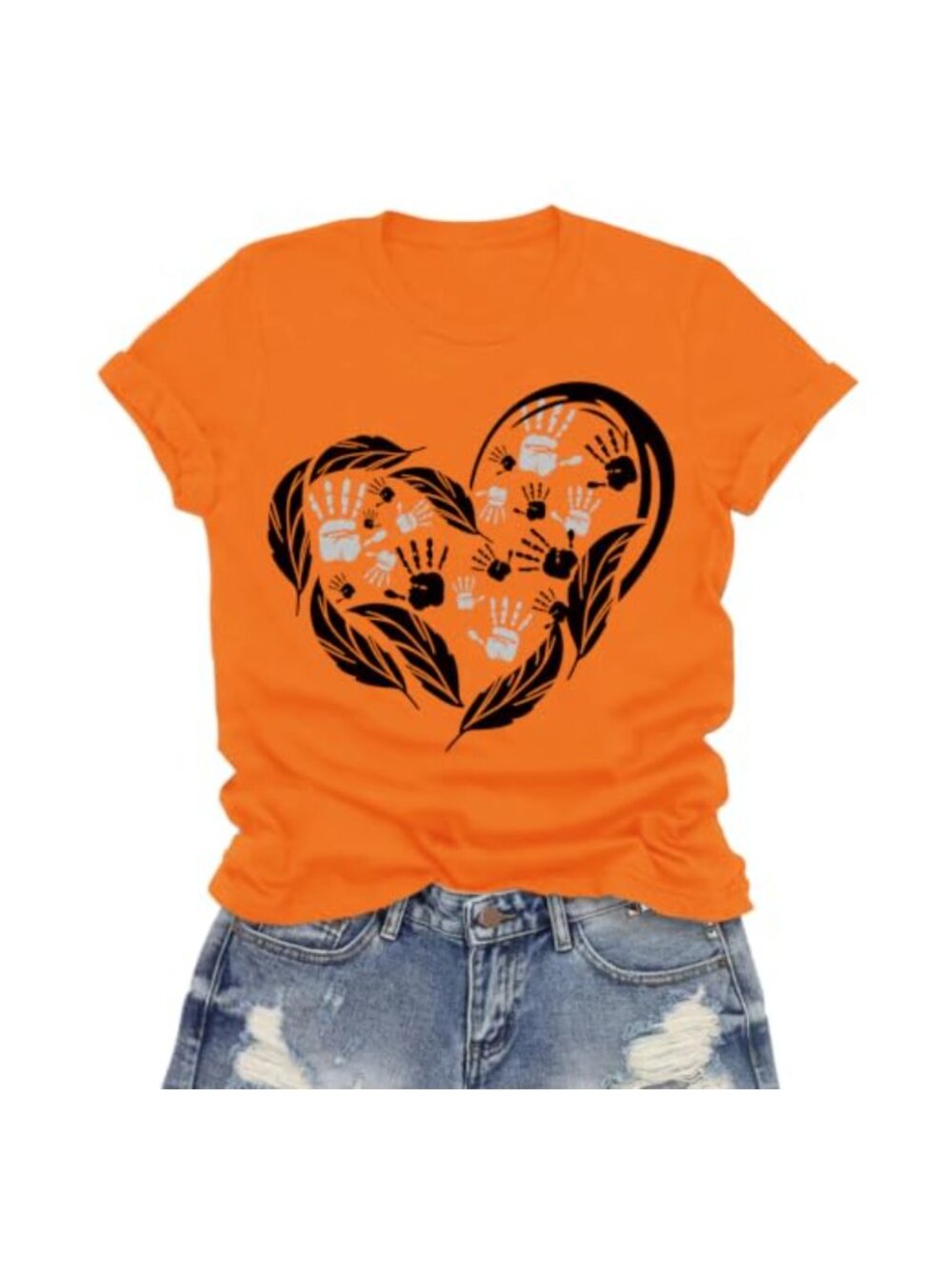 Women's Loose Casual Short Sleeve T-Shirt Relaxed Fit Letter Print Crew Neck